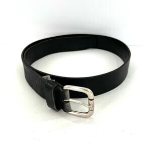 Fossil men’s Justin Black leather belt square buckle